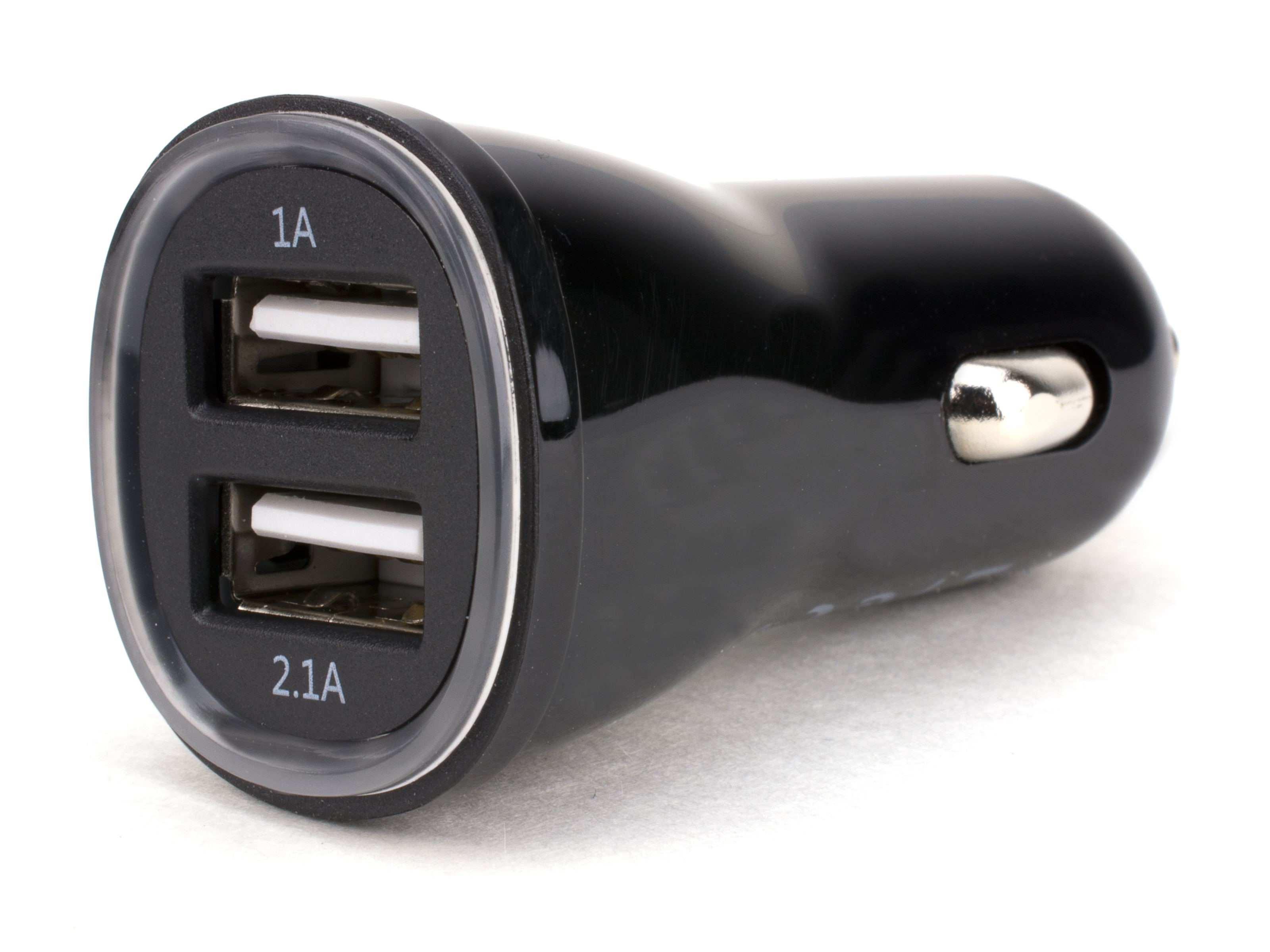 Car Charger - 2 Port, 5V 1A/2.1A, Black - Vivid AV® Official Site