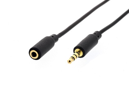 Picture of 3.5mm Thin Stereo Audio Extension Cable w/ Microphone Support - 12 FT