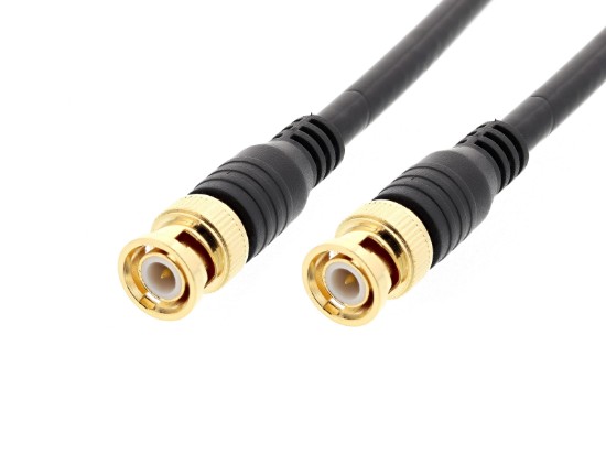 Picture of 3G HD-SDI 3GHz BNC RG6 Coaxial Cable - Gold Plated Connectors, 3 FT
